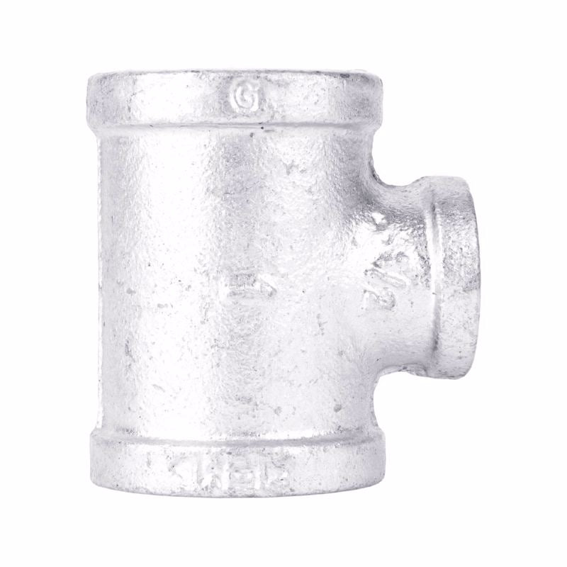 STZ Industries 1 in. FIP X 1 in. D FIP 0.5 in. D FIP Galvanized Malleable Iron Reducing Tee