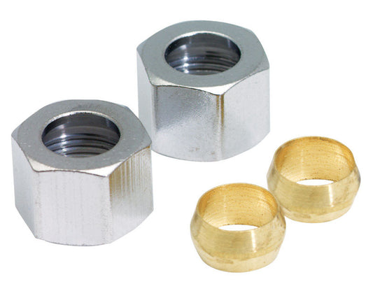 Ace 3/8 in. Compression X 3/8 in. D Compression Compression Nut Kit 2 pk