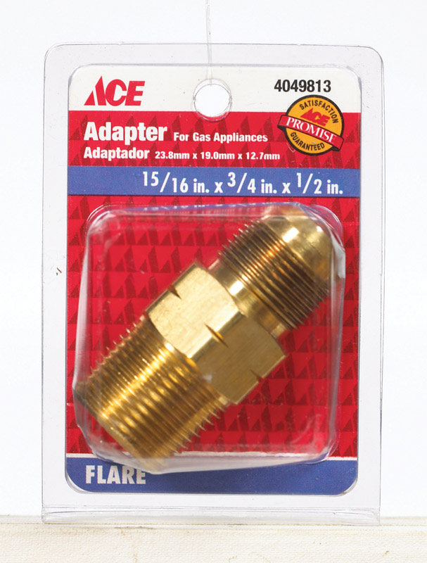 Ace 15/16 in. Flare X 3/4 in. D Male Brass Compression Connector
