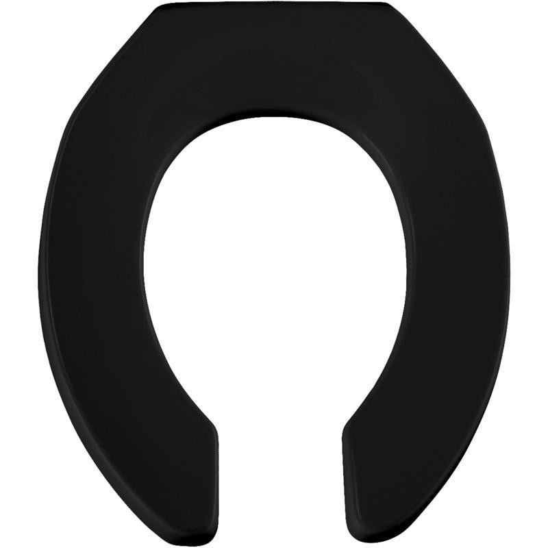 Mayfair by Bemis Round Black Plastic Toilet Seat
