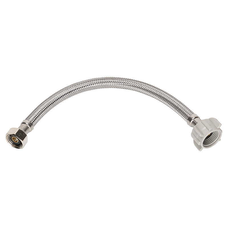Ace 7/16 in. Compression X 7/8 in. D Ballcock 12 in. Braided Stainless Steel Toilet Supply Line