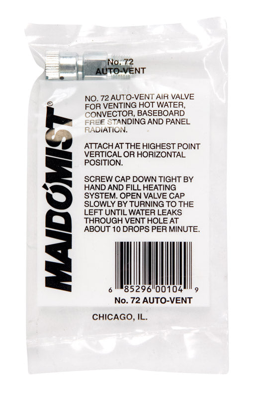 Maid O' Mist 1/8 in. NPT Brass Air Vent