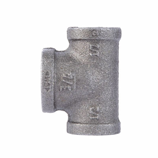 STZ Industries 1/2 in. FIP X 1/2 in. D FIP 3/4 in. D FIP Black Malleable Iron Reducing Tee