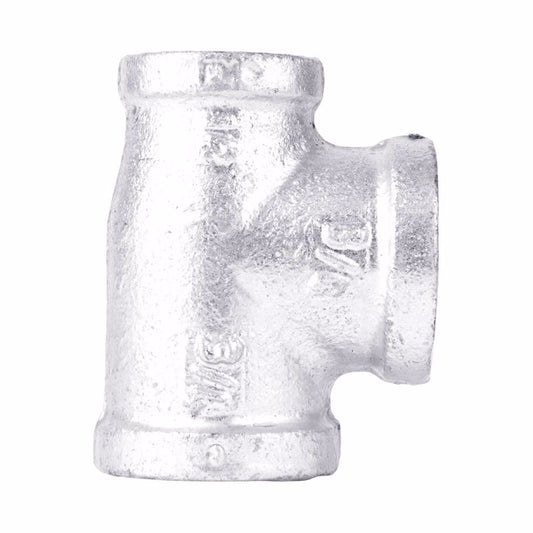 STZ Industries 3/4 in. FIP each X 1/2 in. D FIP FIP Galvanized Malleable Iron Reducing Tee