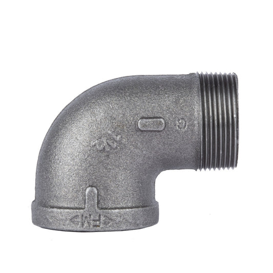 STZ Industries 1-1/2 in. MIP each X 1-1/2 in. D FIP Black Malleable Iron 90 Degree Street Elbow
