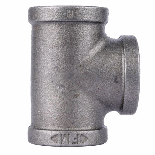 STZ Industries 3/8 in. FIP each X 3/8 in. D FIP 3/8 in. D FIP Black Malleable Iron Tee