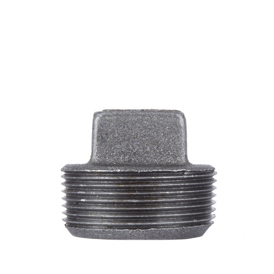 STZ Industries 1-1/2 in. MIP each Black Malleable Iron Plug