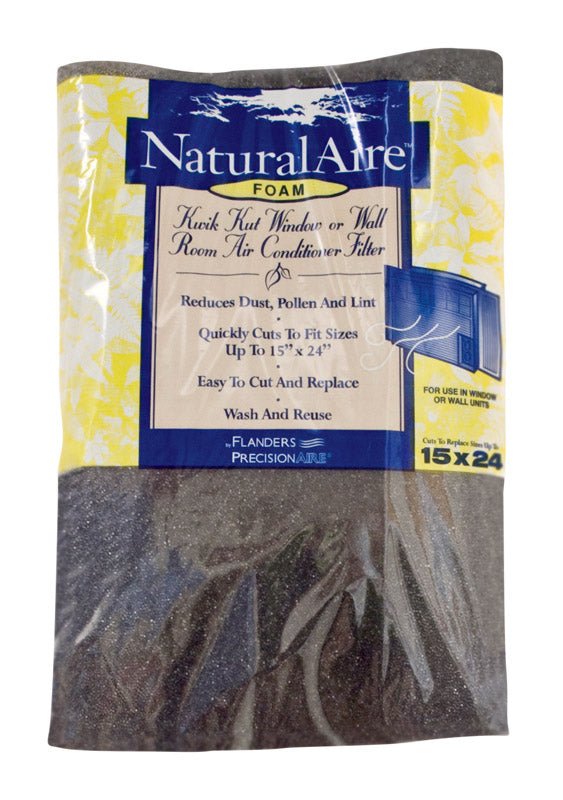 NaturalAire 15 in. W X 24 in. H X 1/4 in. D Polyester 1 MERV Air Conditioner Filter 1 pk