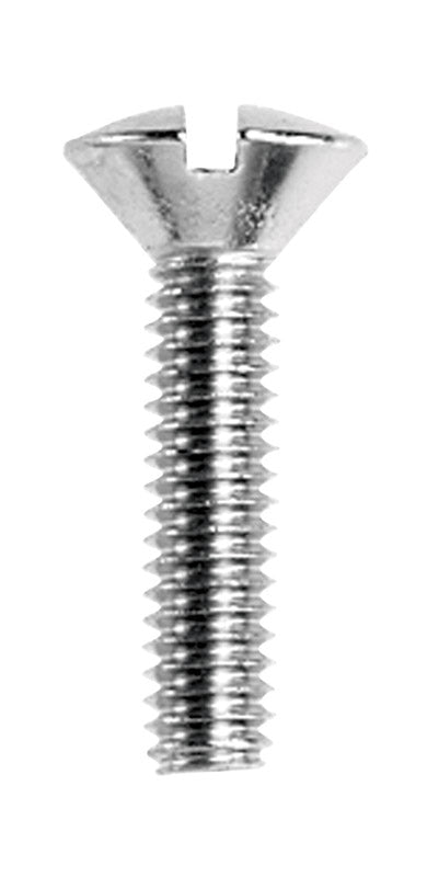 Danco No. 8-32 X 3/4 in. L Slotted Oval Head Chrome-Plated Brass Faucet Handle Screw 1 pk