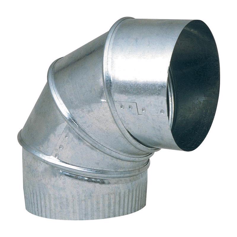 Imperial 8 in. D X 8 in. D Adjustable 90 deg Galvanized Steel Furnace Pipe Elbow
