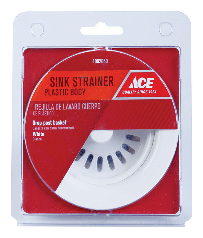 Ace 3-1/2 in. D Plastic Sink Strainer