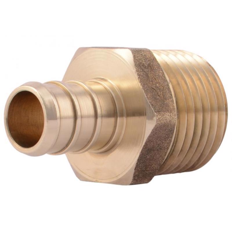 SharkBite Push to Connect 3/4 in. Barb each X 1/2 in. D MPT Brass Adapter
