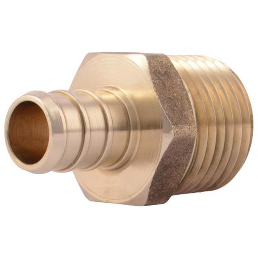 SharkBite Push to Connect 3/4 in. Barb each X 1/2 in. D MPT Brass Adapter