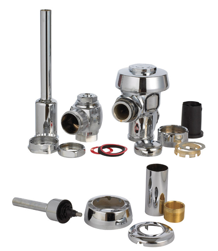 Sloan Regal Urinal Flush Valve Silver Polished Chrome Brass