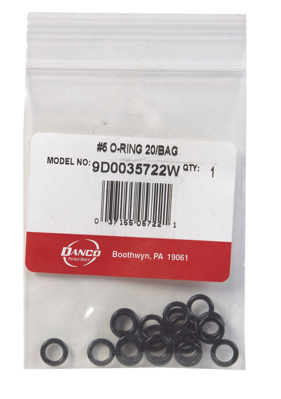 Danco 3/8 in. D X 1/4 in. D Rubber O-Ring 20 pk