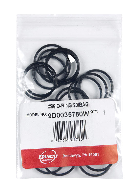 Danco 1 in. D X 7/8 in. D #66 Rubber O-Ring 20 pk