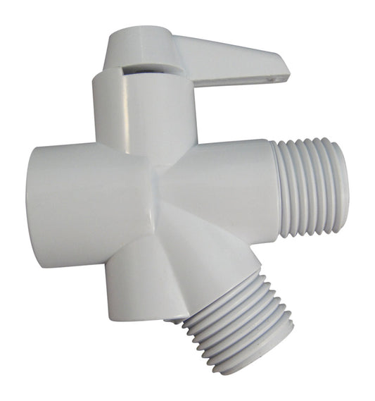 Ace White Plastic Shower Diverter