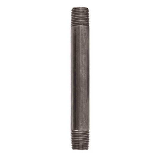 STZ Industries 1/2 in. MIP each X 1/2 in. D MIP Black Steel 7 in. L Nipple
