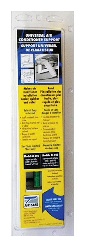 AC-Safe White Steel Universal Air Conditioner Support 80 lb