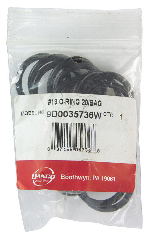 Danco 1-1/4 in. D X 1 in. D #19 Rubber O-Ring 20 pk