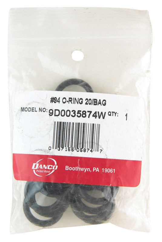 Danco 7/8 in. D X 5/8 in. D #94 Rubber O-Ring 20 pk