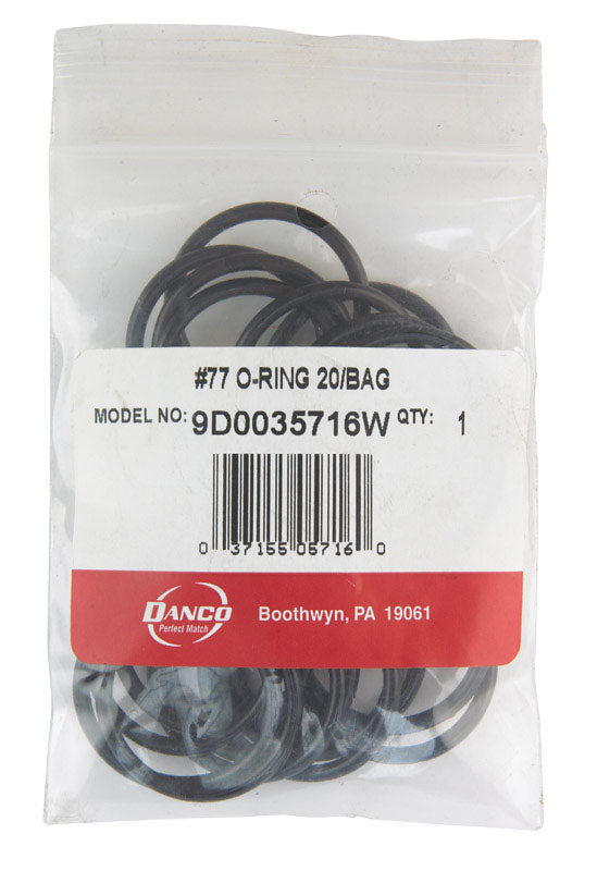 Danco 1-1/4 in. D X 1-1/16 in. D #77 Rubber O-Ring 20 pk