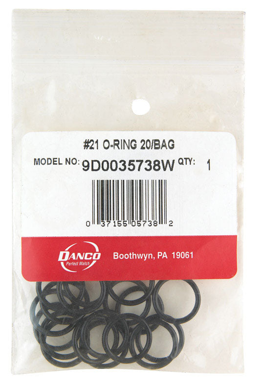 Danco 5/8 in. D X 15/32 in. D #21 Rubber O-Ring 20 pk