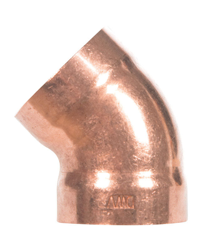 NIBCO 2 in. Sweat X 2 in. D Sweat Copper 45 Degree Elbow 1 pk