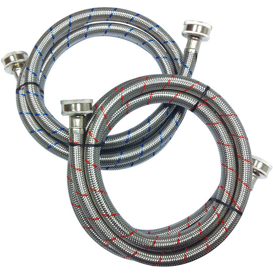 Ace 3/4 in. FHT in. X 3/4 in. D FHT 60 in. Braided Stainless Steel Washing Machine Supply Line