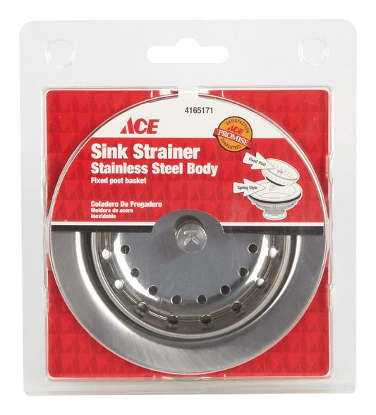 Ace 3-1/2 in. D Stainless Steel Basket Strainer Assembly
