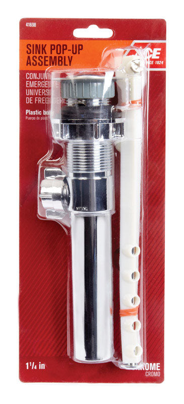 Ace 1-1/4 in. Chrome on ABS Plastic Pop Up Assembly