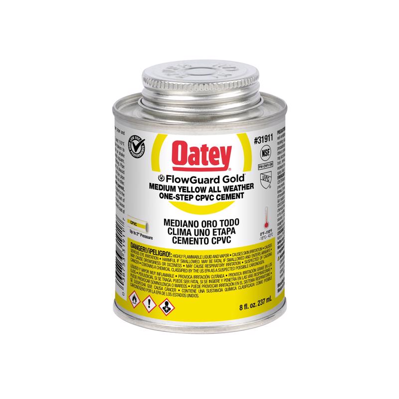 Oatey FlowGuard Gold Yellow All Weather Cement For CPVC 8 oz