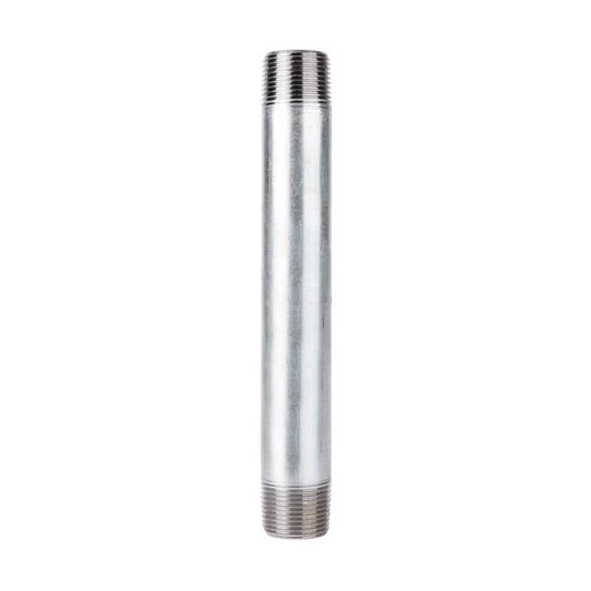STZ Industries 1-1/2 in. MIP each X 1-1/2 in. D MIP Galvanized Steel 9 in. L Nipple