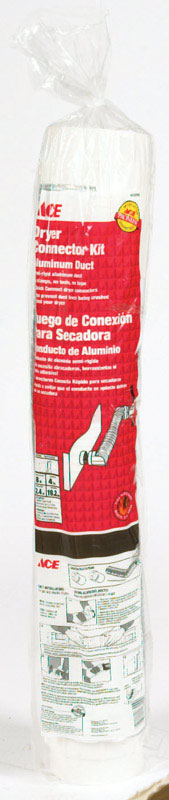 Ace 96 in. L X 4 in. D Silver/White Aluminum Connector Kit