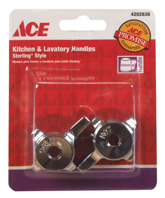 Ace For Rockwell and Sterling Chrome Bathroom and Kitchen Faucet Handles