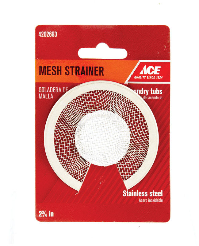 Ace 2-3/4 in. D Stainless Steel Stainless Steel Mesh Strainer
