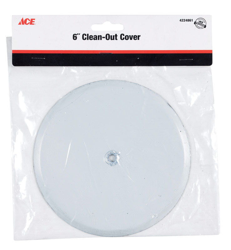 Ace Cleanout Wall Cover Universal 6 in. D Gray Stainless Steel 1 pc
