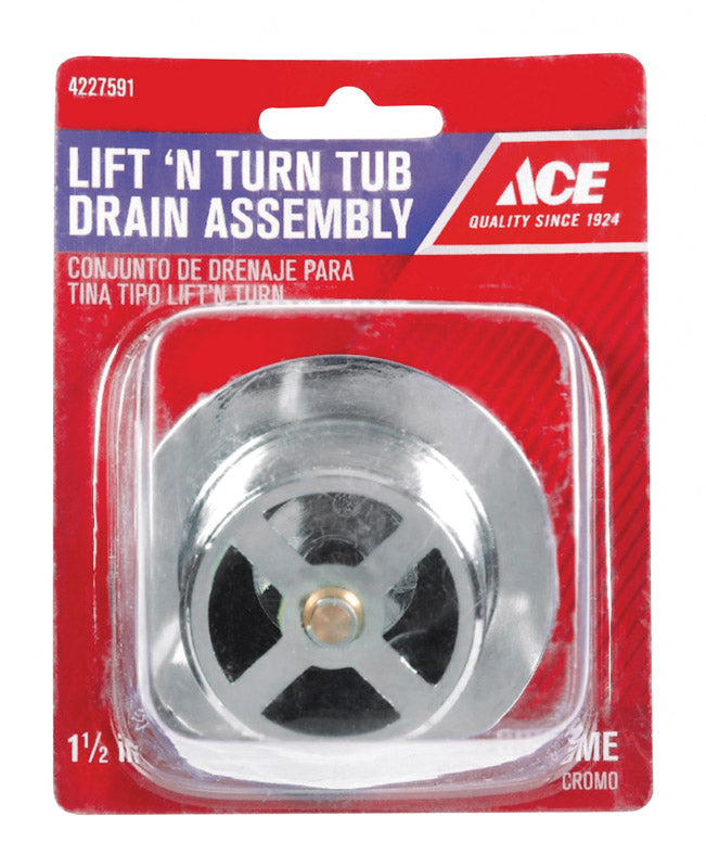 Ace 1-1/2 in. Polished Metal Drain Assembly