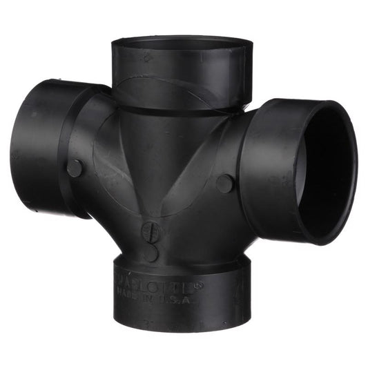 Charlotte Pipe 3 in. Hub X 3 in. D Hub ABS Sanitary Tee