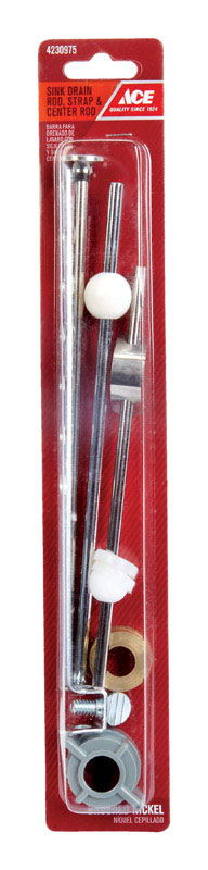 Ace N/A in. Chrome Nickel Sink Drain Rod and Strap