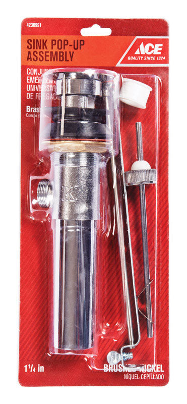 Ace 1-/14 in. Brushed Nickel Mechanical Pop-Up