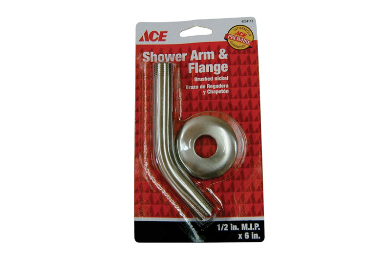 Ace Brushed Nickel Shower Arm