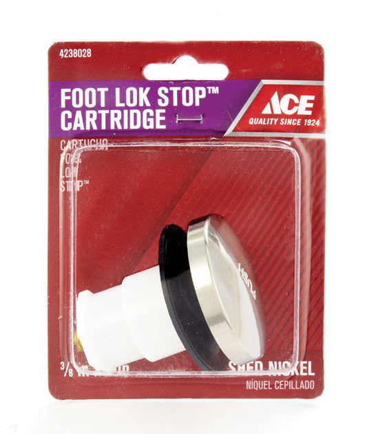 Ace Foot Lok Stop Cartridge 3/8 in. Brushed Nickel Plastic Tub Drain Stopper
