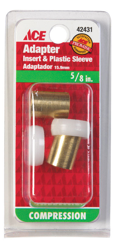 Ace 5/8 in. Compression Yellow Brass Insert and Sleeve