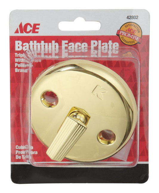 Ace 3-3/16 in. D Zinc Trip Lever Face Plate