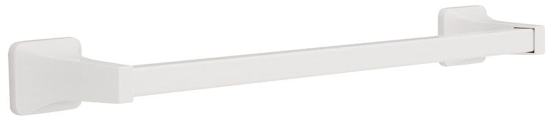 Franklin Brass Futura White Towel Bar 18 in. L Die Cast Zinc