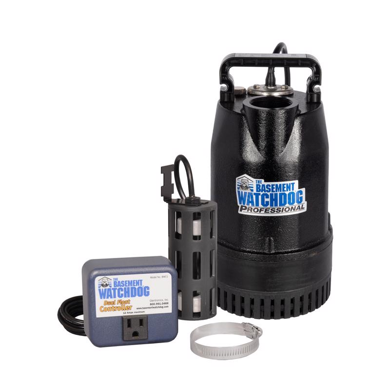 The Basement Watchdog 1/2 HP 4,400 gph Cast Iron Dual Reed Switch AC Submersible Sump Pump 10 ftÂ³