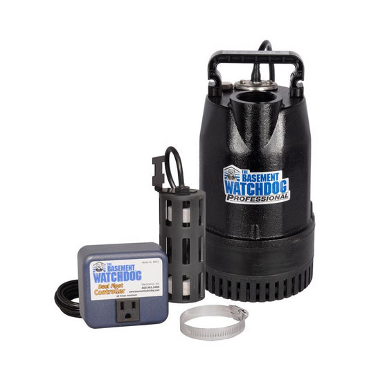 The Basement Watchdog 1/2 HP 4,400 gph Cast Iron Dual Reed Switch AC Submersible Sump Pump 10 ftÂ³