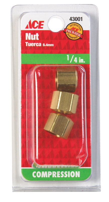 Ace 1/4 in. Compression Brass Nut