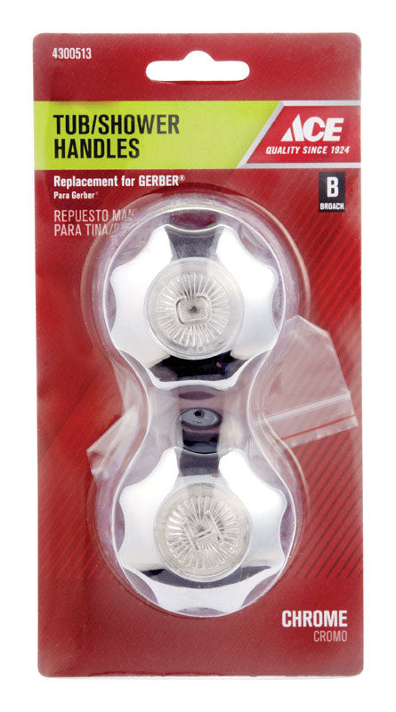 Ace For Gerber Chrome Tub and Shower Faucet Handles